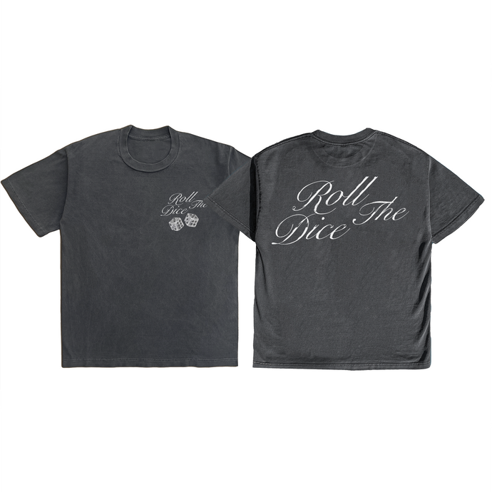 ROLL THE DICE FADED BLACK TEE