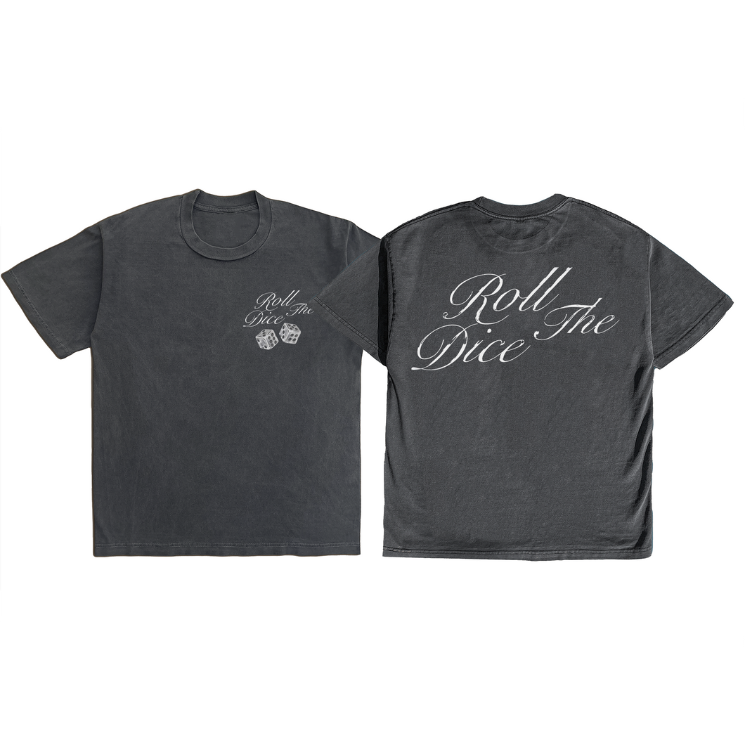 ROLL THE DICE FADED BLACK TEE